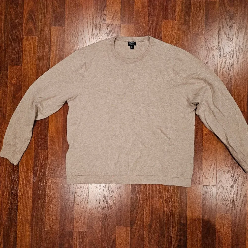 J. Crew Men's Crewneck Sweater in Beige/Tan